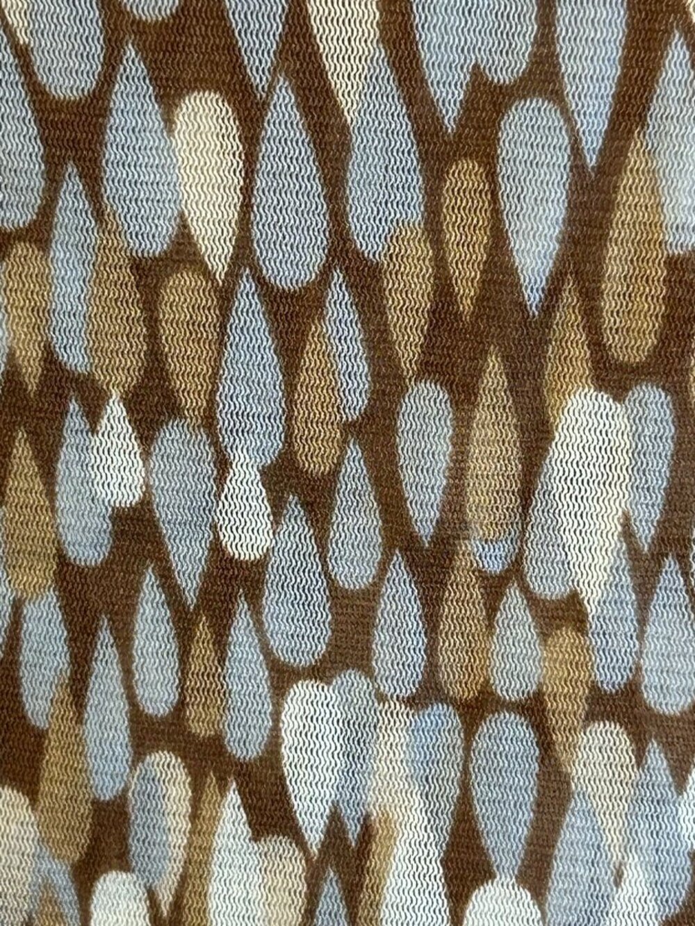 Madison Studio Brown & Beige Long Sleeve Mock Neck Nylon Top M - Picture 5 of 6